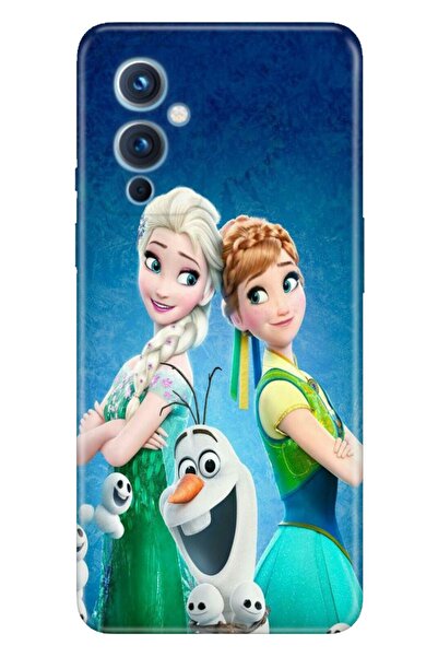 Oneplus 9 Uyumlu Kılıf Resimli Desenli Silikon Elsa Anna Olaf