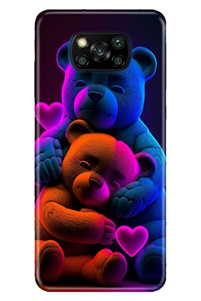 POCO Xiaomi Poco X3 NFC  - X3 Pro Uyumlu Kılıf Resimli Desenli Silikon Bear Love