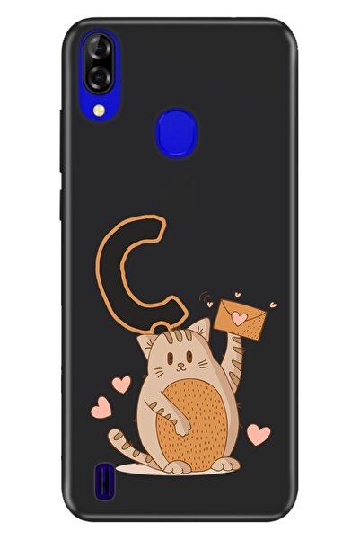 Reeder P13 Blue Kılıf Resimli Desenli Silikon Kedili C Harfi