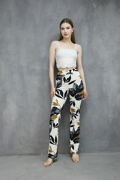 İKLİM LİFE Colorful Spanish Leg Trousers