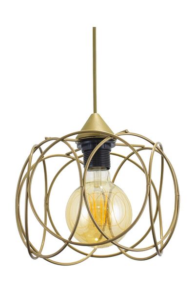 Lambadar Modern Sports Round Geometric Single Antique Metal Pendant Lamp Chandelier