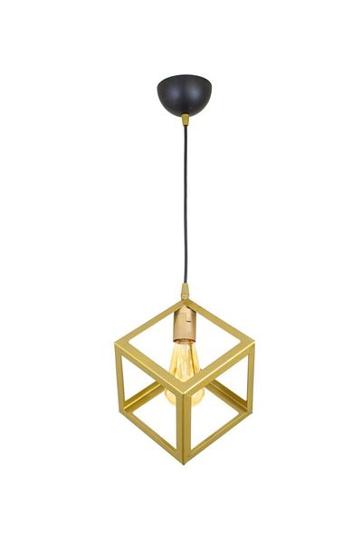 Lambadar Rustic Retro Model Geometric Pendant Lamp Metal Cube Chandelier