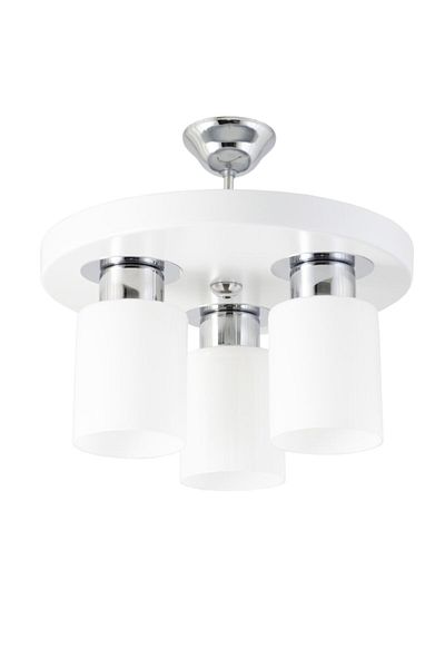 Lambadar Triple Modern Sports Model Round Tray White Chandelier