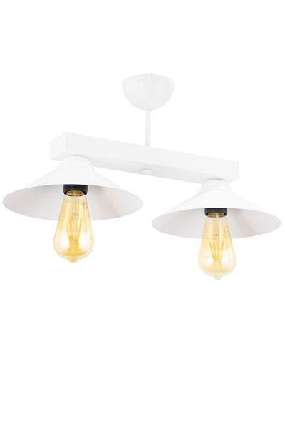 Lambadar Retro Rustic Model Metal Single White Profonyer Chandelier