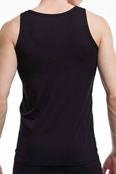 BSM Men's High Quality Black Modal&Cotton Content Flexible Comfortable Undershirt