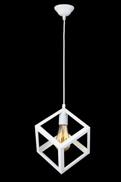 Lambadar Rustic Retro Model Geometric Pendant Lamp Metal Cube Chandelier