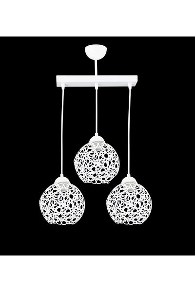 Lambadar Seljuk Ball Motif Star Wrought Iron Model Retro Rustic Pendant Lamp Chandelier