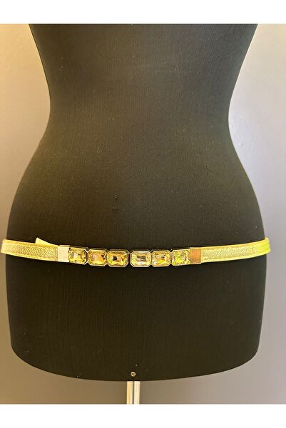 Gönülden Tasarım Golden Yellow Stone - Curea de dama cu marime reglabila 110x...