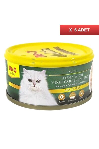 me-o Delite Ton Balıklı Sebzeli Tahılsız Kedi Konservesi 80 Gr (6 Adet)