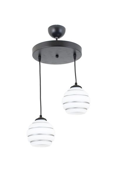 Lambadar Double Special Striped Glass Model Modern Pendant Lamp Chandelier
