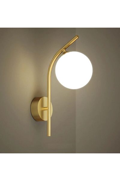 Lambadar Luxury Antique Modern White Glop Glass Single Sconce