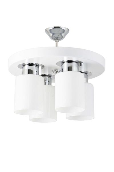 Lambadar Quadruple Modern Sports Model Round Tray White Chandelier