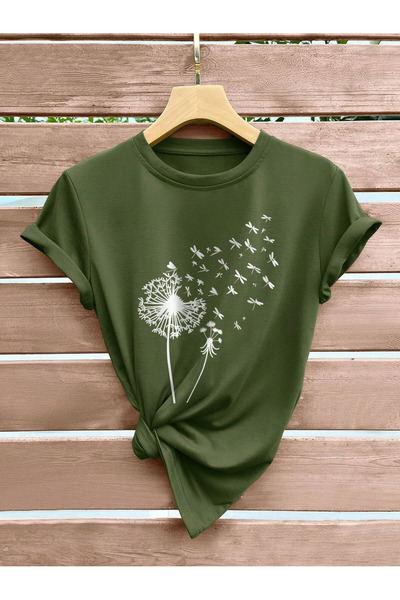 Mella&Co Kelebek1 Tricou cu imprimeu supradimensionat pentru femei din bumbac...