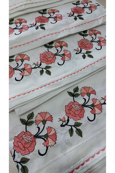 Papatyam 3 Skirts and 2 Pillows Lace Machine Work - Vintage Ready Design