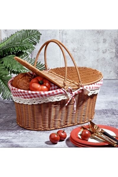 VADİ HOME Hasır Piknik Sepeti