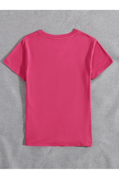 Mella&Co Tricou de damă oversize din bumbac pieptănat cu imprimeu Smile