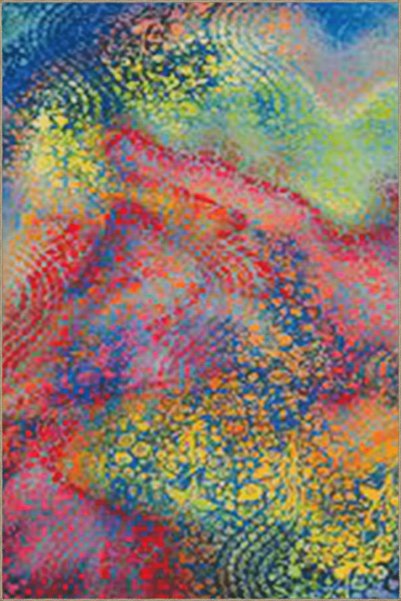 Rugs Modern Halı Covor decorativ modern, creativ, cu imprimeu abstract multic...