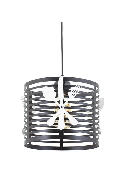 Lambadar Black Fork Spoon Knife Model Modern Pendant Lamp Chandelier