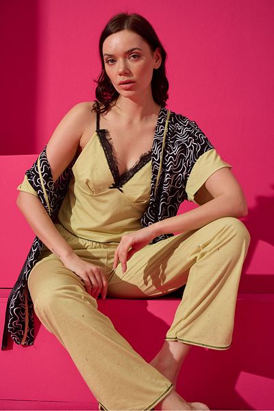ELİZ HOMEWEAR Set de halat și pijama țesute
