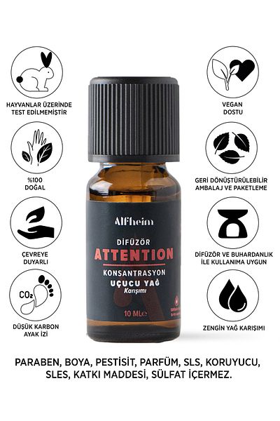 Alfheim Attention Essential Oil Mix / Diffuser Oil / Censer Oil / 10 ml