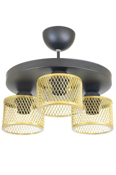 Lambadar Triple Cage Model Modern Plafonier Chandelier