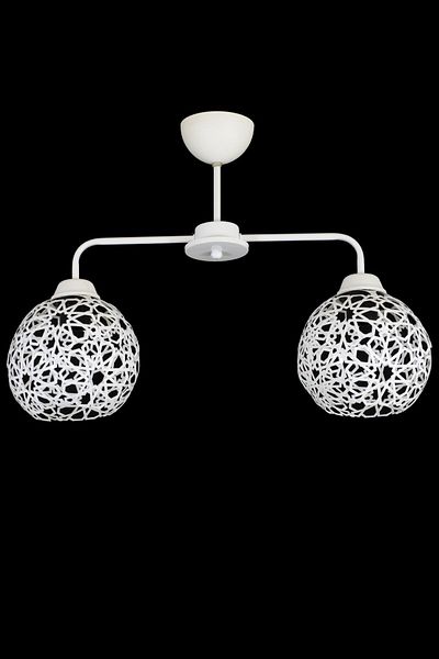 Lambadar Double Seljuk Model Modern White Plafonier Chandelier