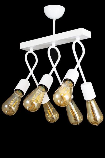 Lambadar White Cross Bow Model Chandelier 6 Pieces