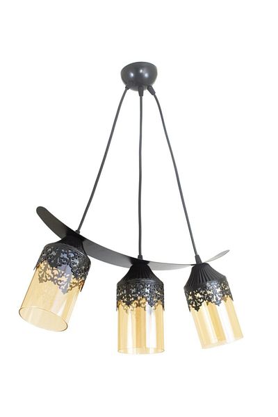 Lambadar Double Crowned Motif Balcam Boat Model Style Pendant Lamp Chandelier