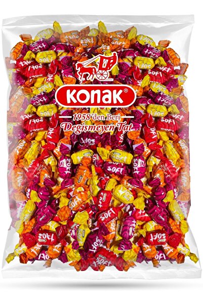 KONAK Soft Meyve Dolgulu Yumuşak Şeker 1000 Gr