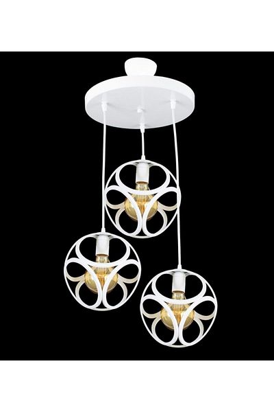 Lambadar Triple Modern Circle Cube Model Pendant Lamp Chandelier