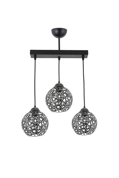 Lambadar Seljuk Ball Motif Star Wrought Iron Model Retro Rustic Pendant Lamp Chandelier