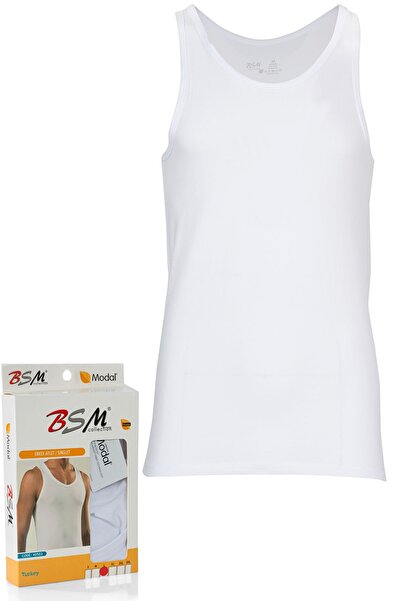 BSM Ανδρικό λευκό εσώρουχο Modal-Cotton - Υψηλής ποιότητας, ελαστικό και άνετο