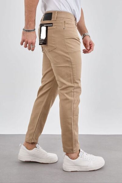 BayAygün BayAygun 1244 Boyfriend kalıp Bilek Boy Kot Pantolon _Bej