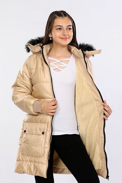 Veform Water and Windproof Fur Hooded Children's Coat - Detachable AVM151VF