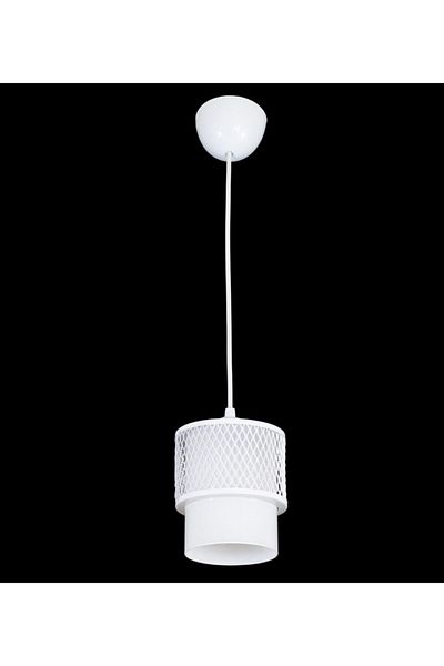 Lambadar Single White Glass Cage Model Modern Pendant Lamp Chandelier
