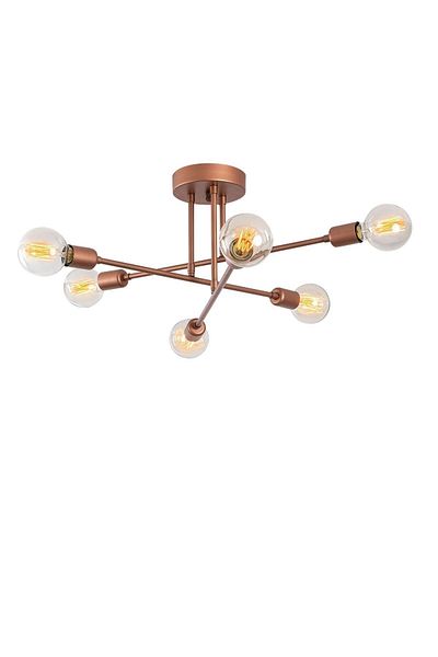 Lambadar Six-Piece Acrobat Cross Model Plafonier Ceiling Mounted Octopus Chandelier