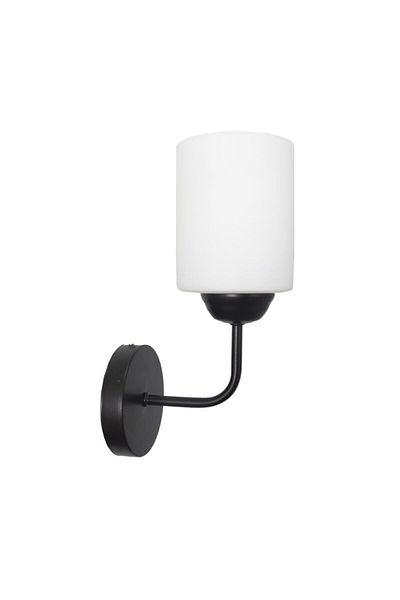 Lambadar Rustic Retro Modern Model Stylish Black Sconce White Glass
