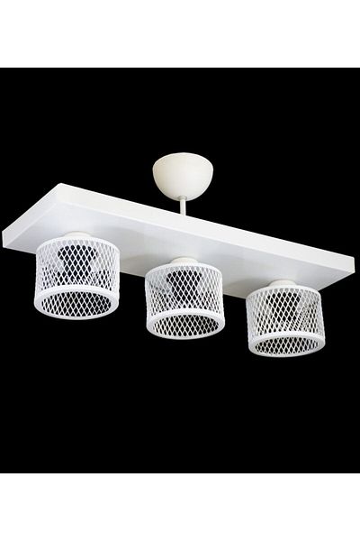 Lambadar Triple Cage Model Modern Plafonier Chandelier