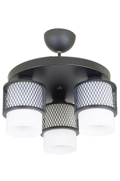 Lambadar Triple White Glass Cage Model Modern Plafonier Chandelier