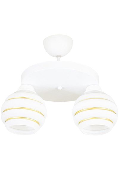 Lambadar Double Special Striped Glass Model Modern Plafonier Chandelier