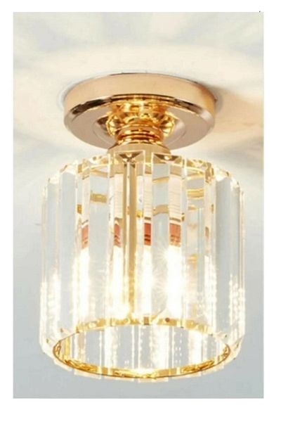 Lambadar Crystal Stone Model Modern Single Plafonier Model Gold Chandelier