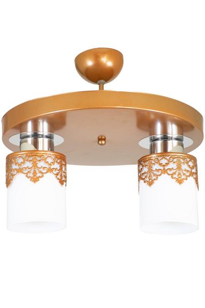 Lambadar Double Modern Sports Model Round Tray Copper Crown Chandelier