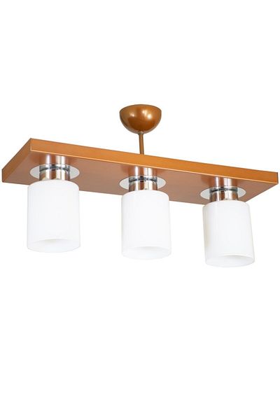 Lambadar Triple Modern Sports Model Round Tray Copper Chandelier