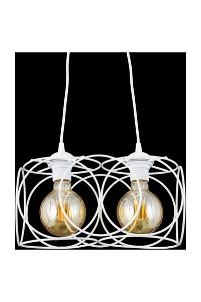 Lambadar Modern Sports Round Geometric Single White Metal Pendant Lamp Chandelier