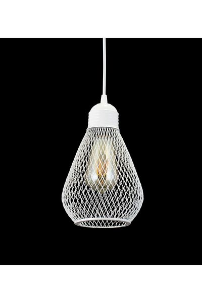 Lambadar Bulb Model White Wrought Iron Modern Pendant Lamp Chandelier