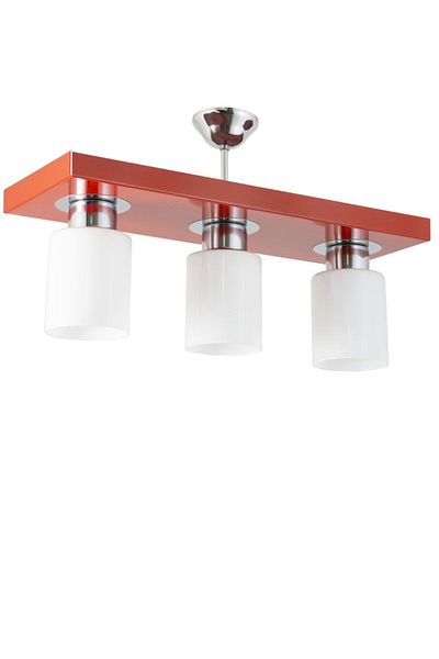 Lambadar Triple Modern Sports Model Rectangular Tray Red Chandelier