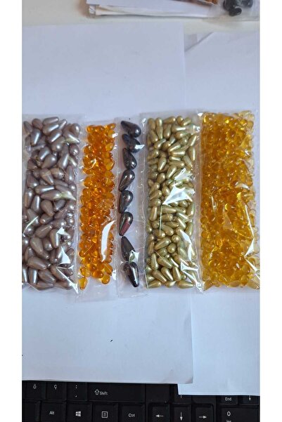 craftsy CAM BONCUK  5 DEĞŞİK BOYDA ve RENKTE DAMLA BONCUK 390 GR