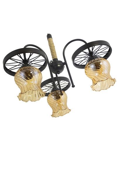 Lambadar Sports Modern Rustic Retro Triple Model Wheel Pendant Lamp Chandelier