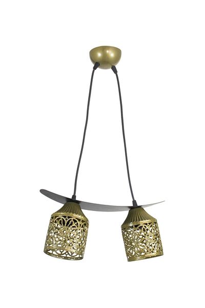 Lambadar Double Paparta Motif Boat Model Style Pendant Lamp Chandelier