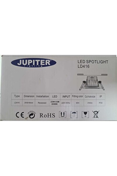 Jupiter LD416 LED SPOT 22W COB 6500K beyaz ışık